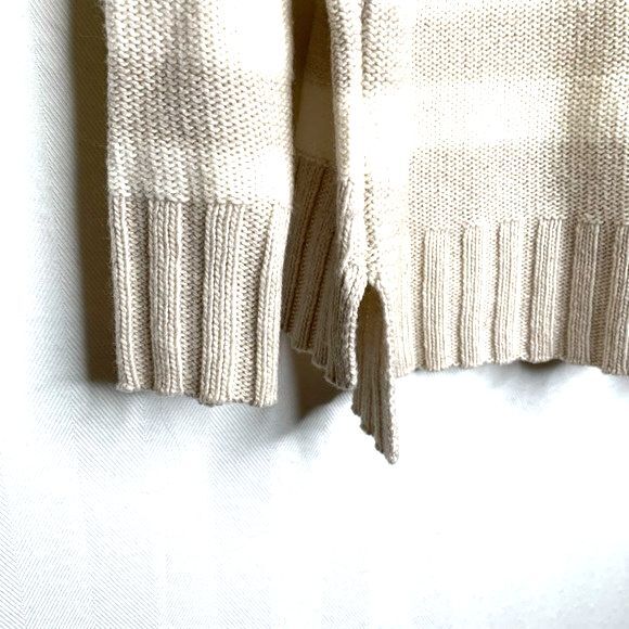 Toad&co Womens Audrey Pullover Sweater Beige Gray Long Sleeve Slit Turtleneck S - Picture 5 of 10